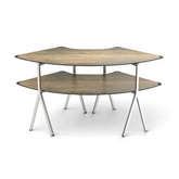Rosseto Modulite™ 2-Level Quarter Round Tables System Stainless Steel Kit